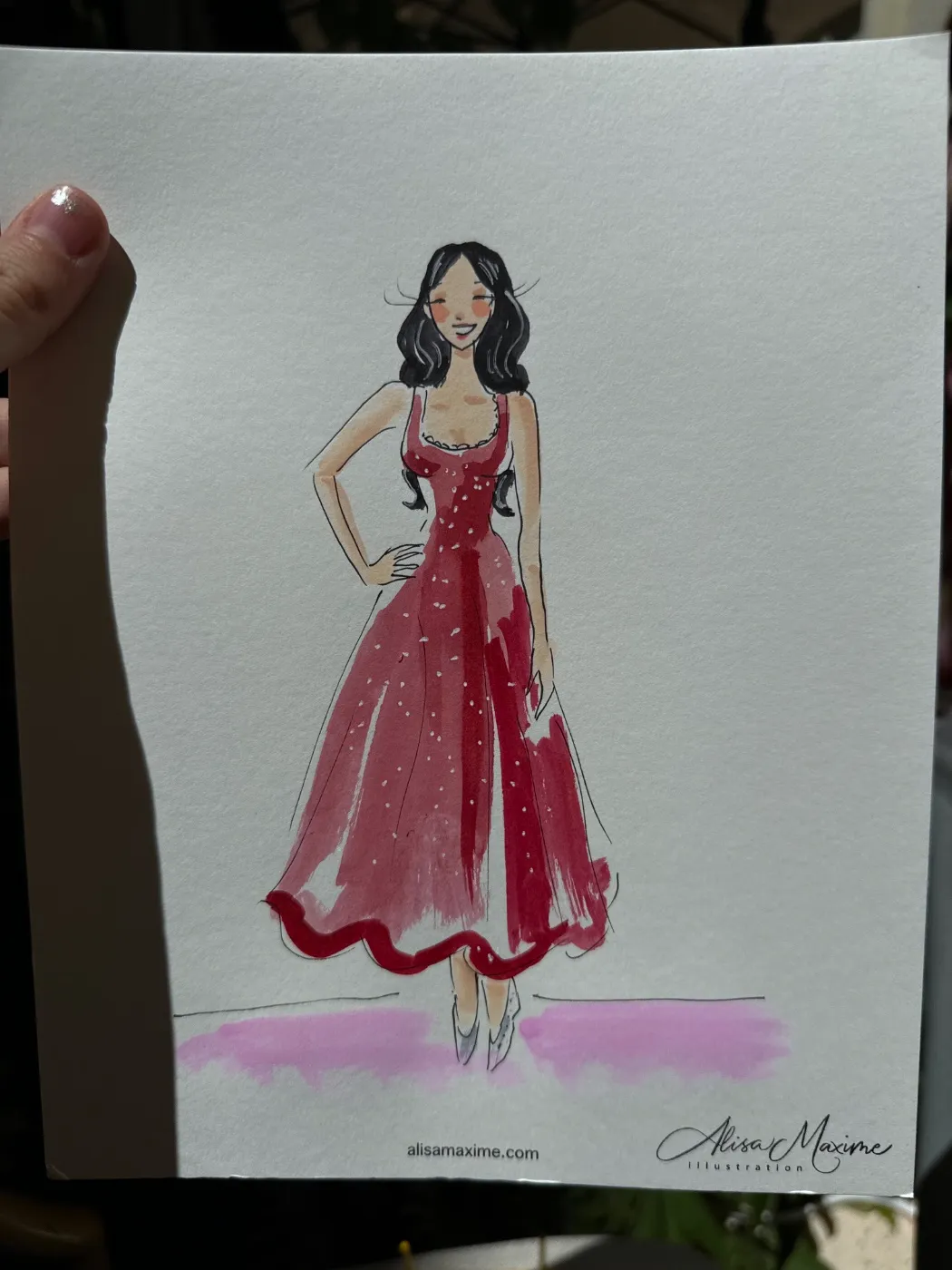 Live fashion sketch 11 from Bridal Shower at The Peninsula Beverly Hills