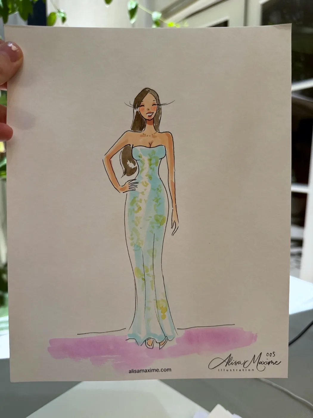 Live fashion sketch 6 from Bridal Shower at The Peninsula Beverly Hills