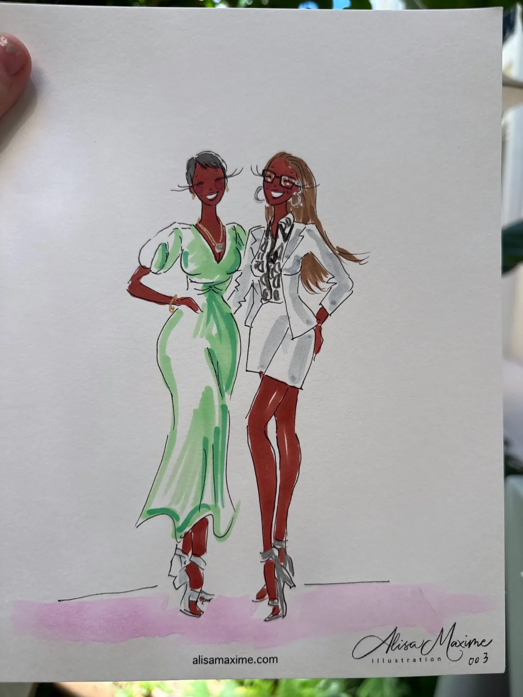 Live fashion sketch 4 from Bridal Shower at The Peninsula Beverly Hills