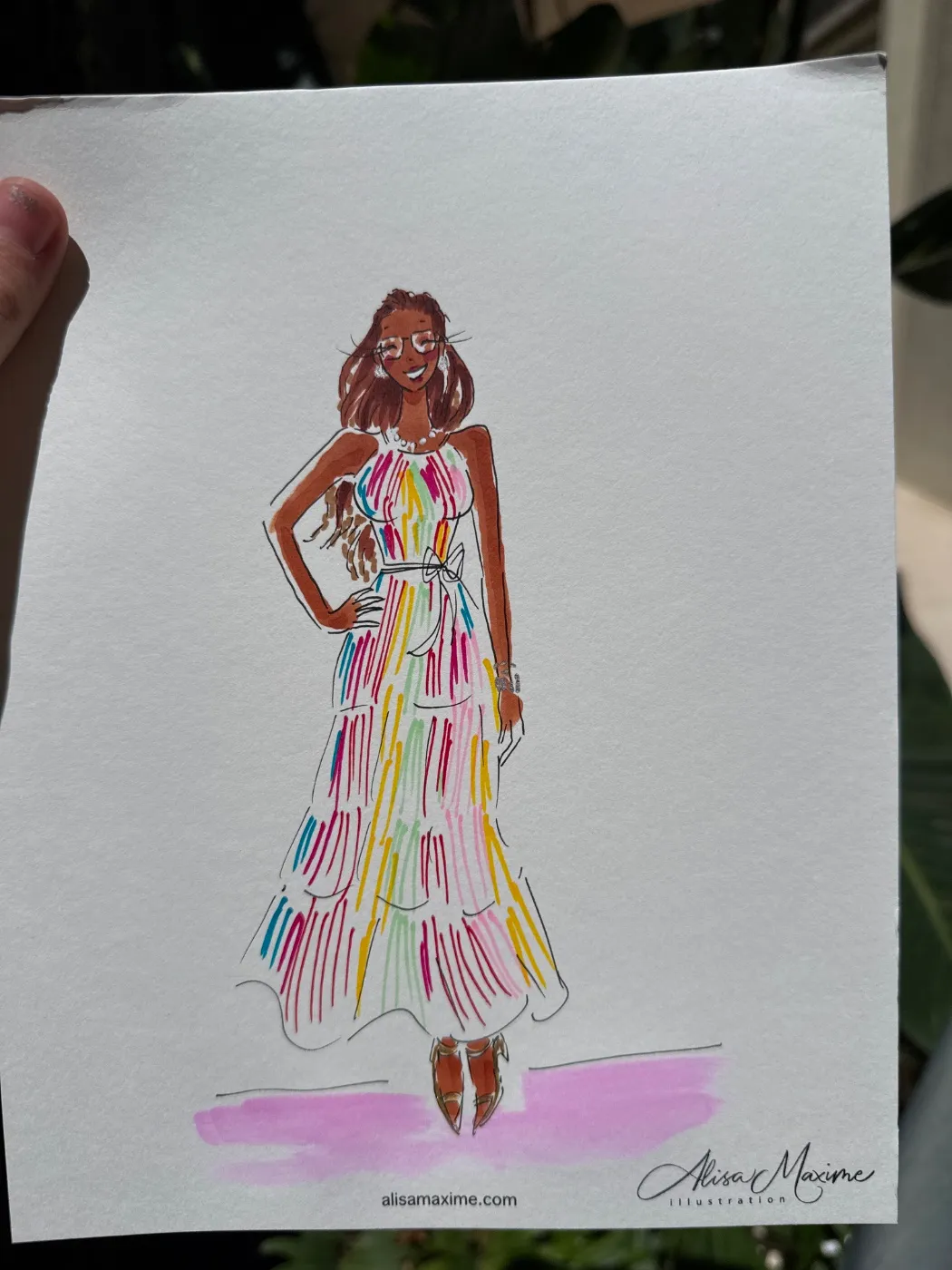 Live fashion sketch 8 from Bridal Shower at The Peninsula Beverly Hills