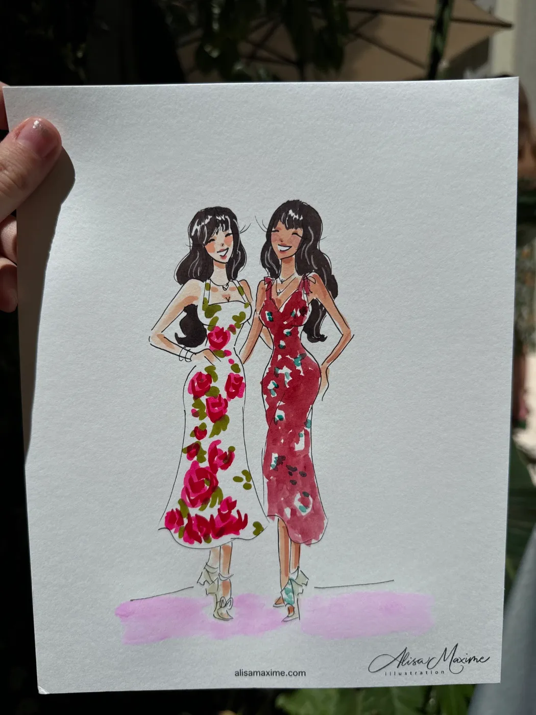 Live fashion sketch 9 from Bridal Shower at The Peninsula Beverly Hills