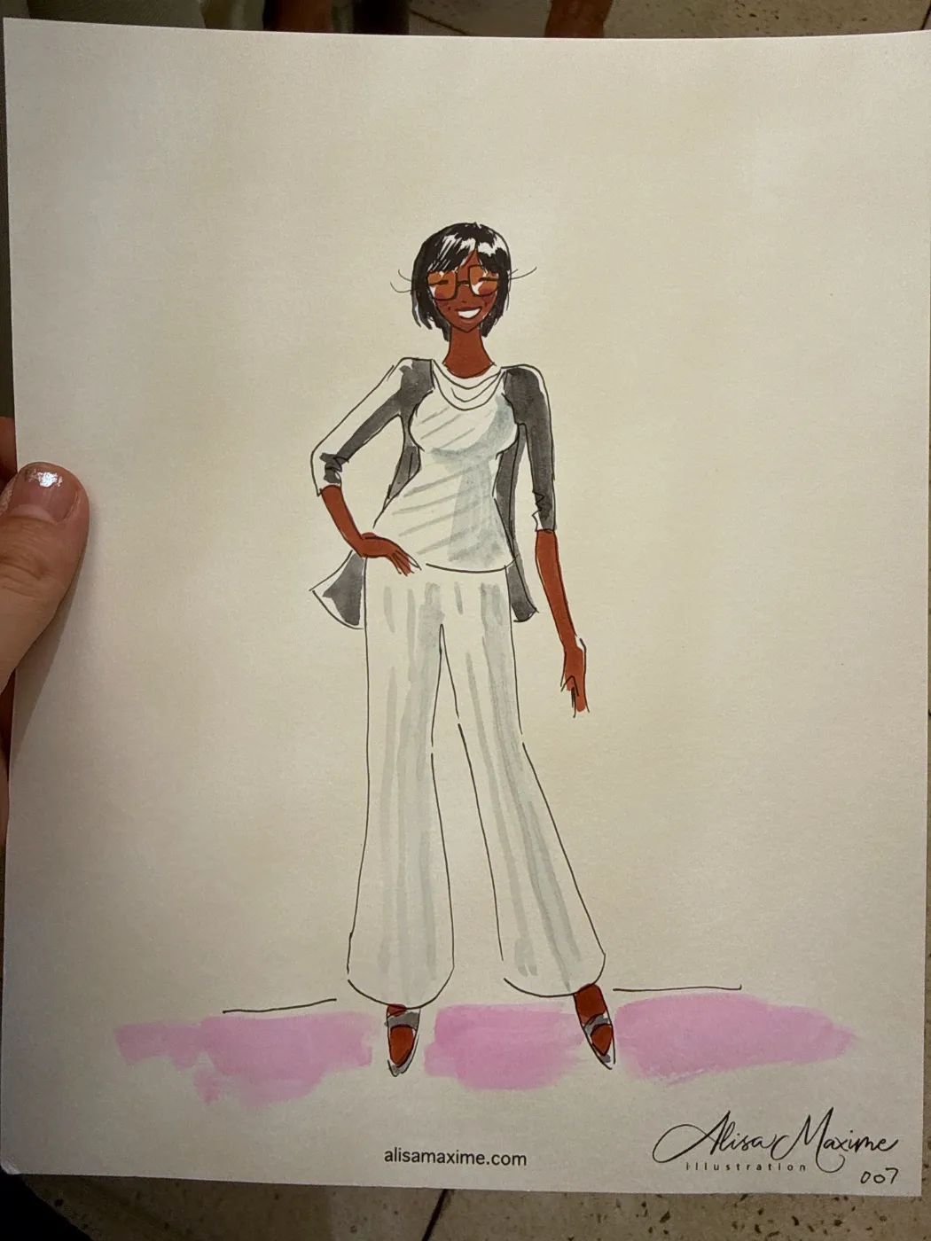 Live fashion sketch 7 from Bridal Shower at The Peninsula Beverly Hills