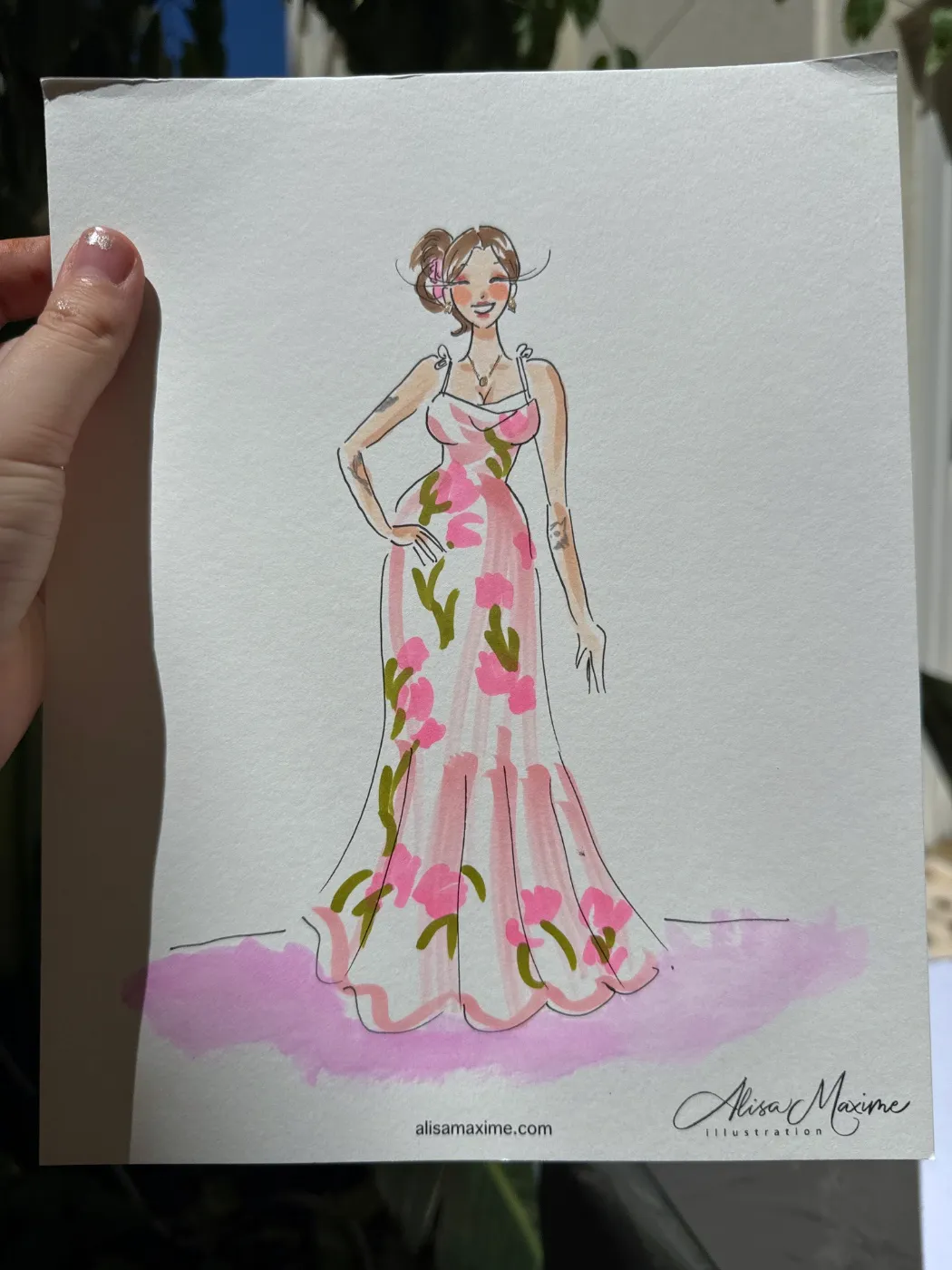 Live fashion sketch 12 from Bridal Shower at The Peninsula Beverly Hills