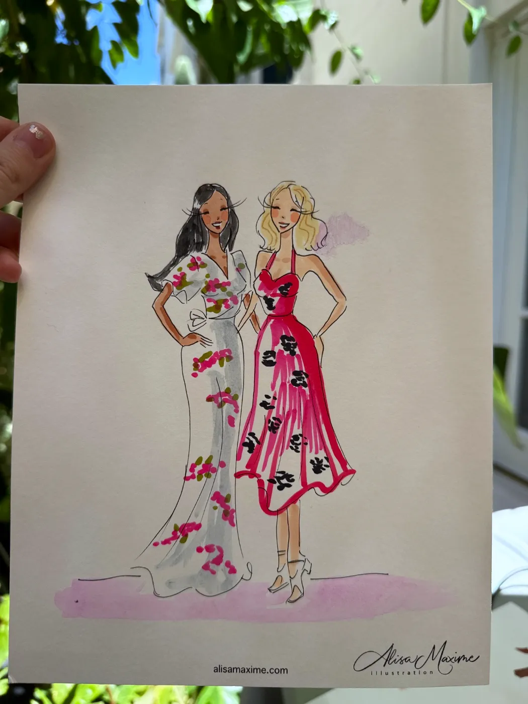 Live fashion sketch 5 from Bridal Shower at The Peninsula Beverly Hills