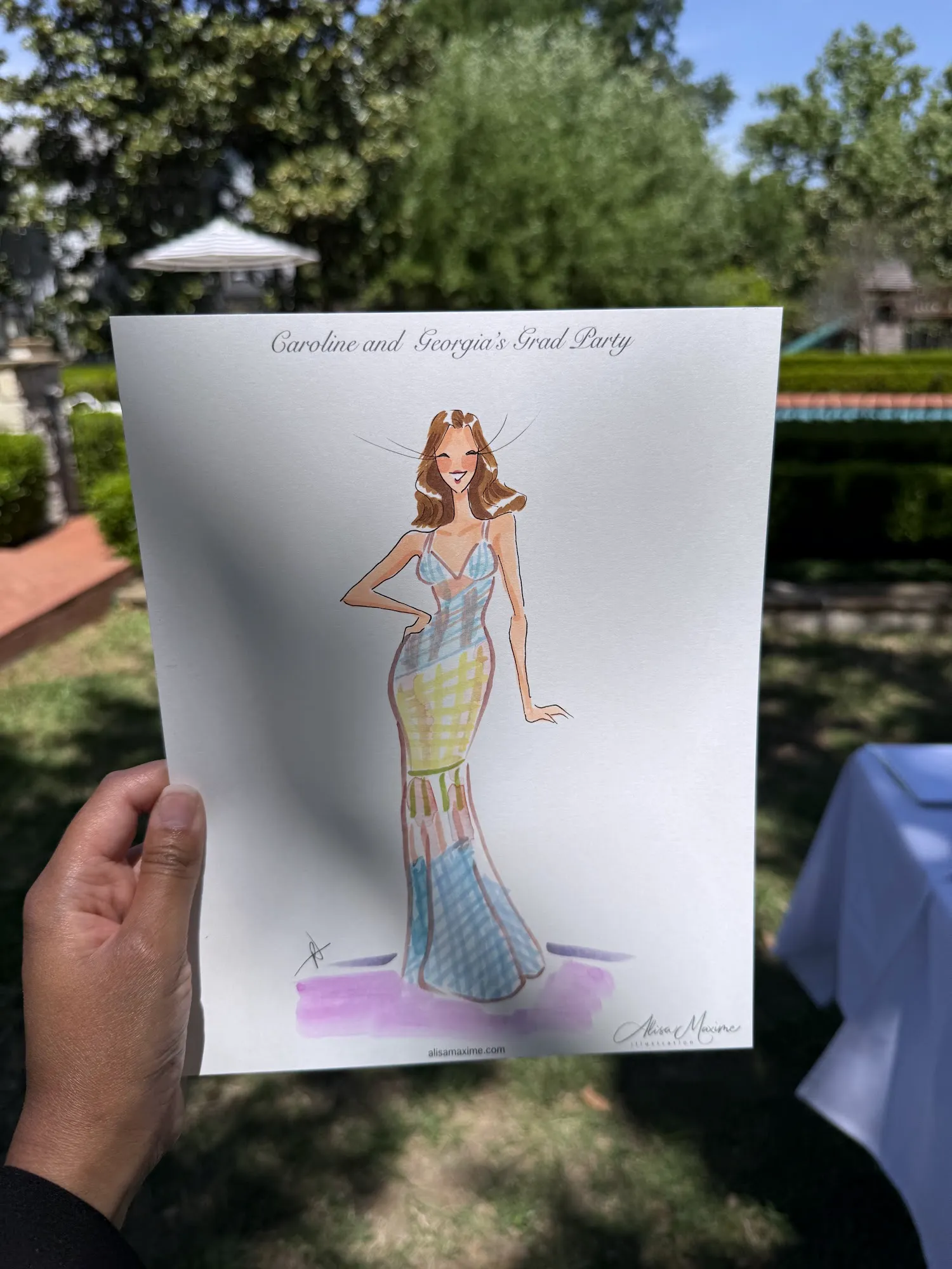Live fashion sketch 6 from Graduation Party in Dallas