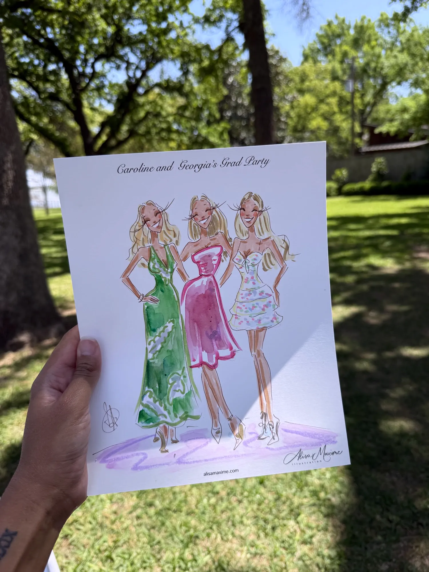 Live fashion sketch 10 from Graduation Party in Dallas
