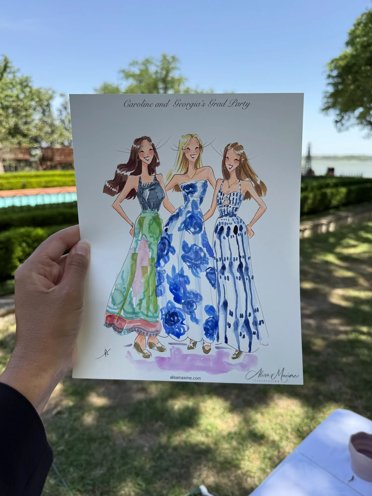 Live fashion sketch 5 from Graduation Party in Dallas