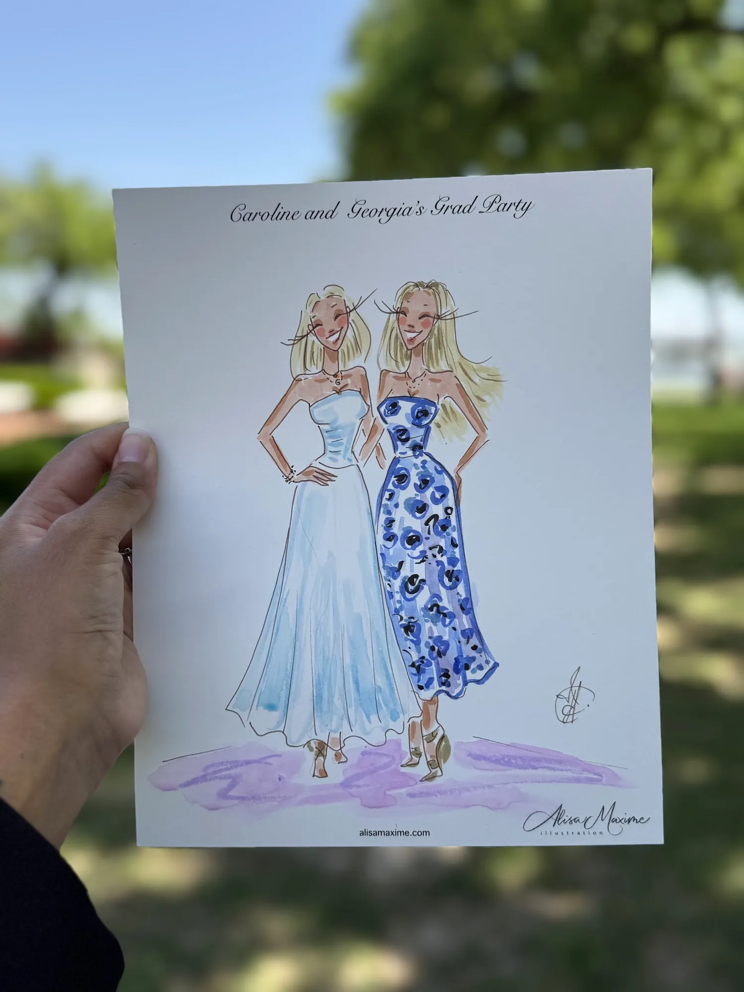 Live fashion sketch 2 from Graduation Party in Dallas