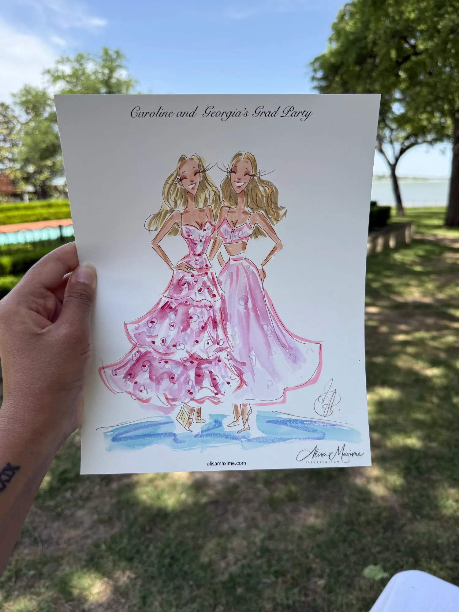 Live sketch from Graduation Party in Dallas