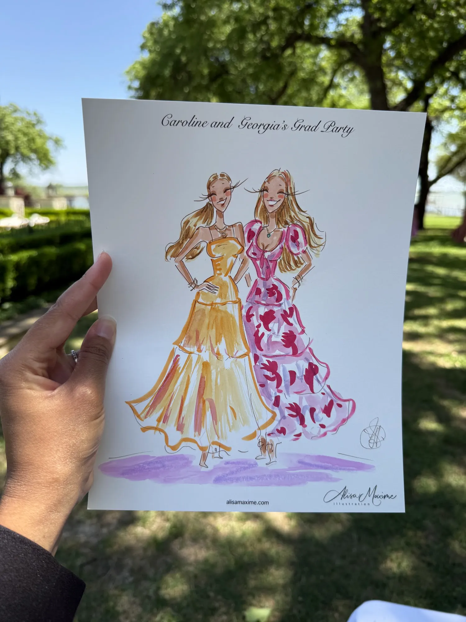 Live fashion sketch 8 from Graduation Party in Dallas