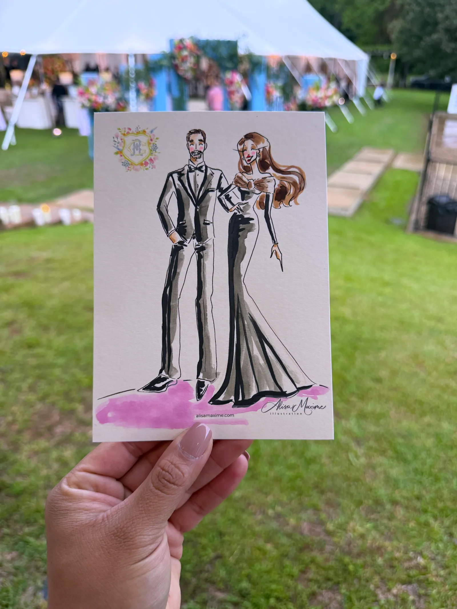 Live fashion sketch 15 from Wedding at High Hill Resort Community, Tyler, Texas