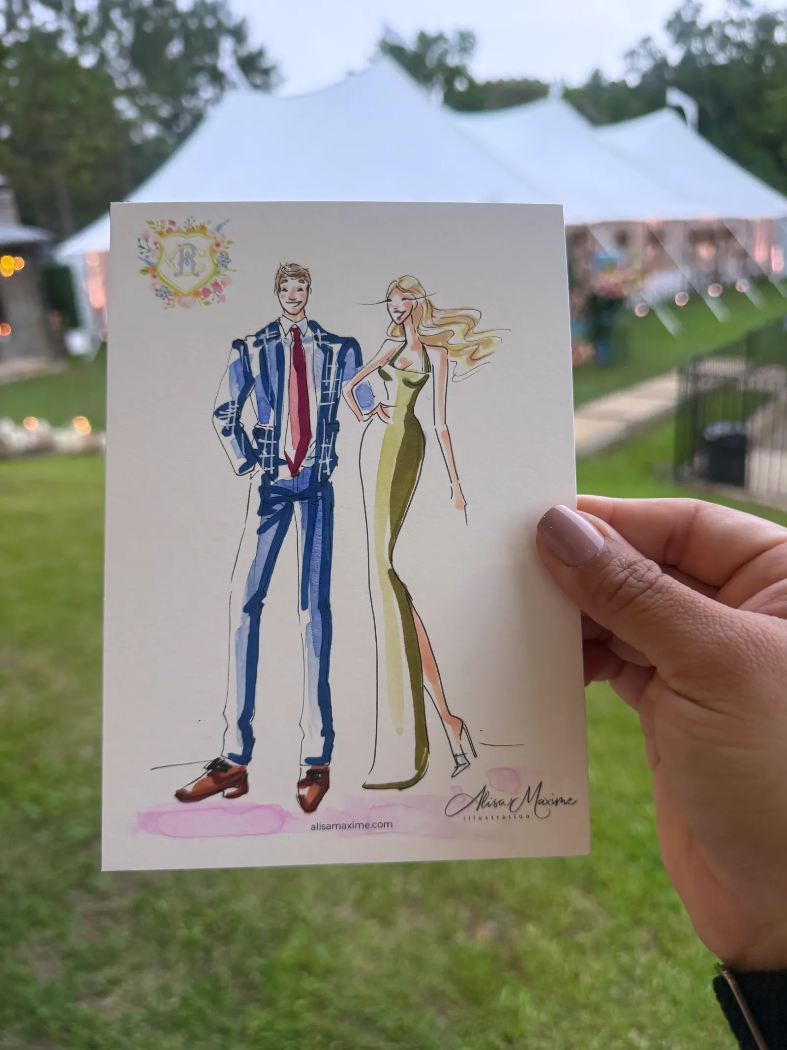 Live fashion sketch 8 from Wedding at High Hill Resort Community, Tyler, Texas