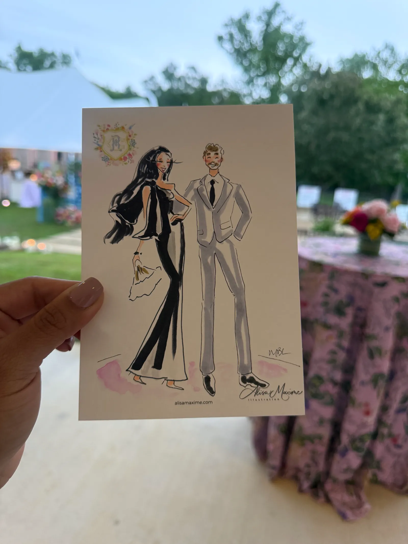 Live fashion sketch 5 from Wedding at High Hill Resort Community, Tyler, Texas