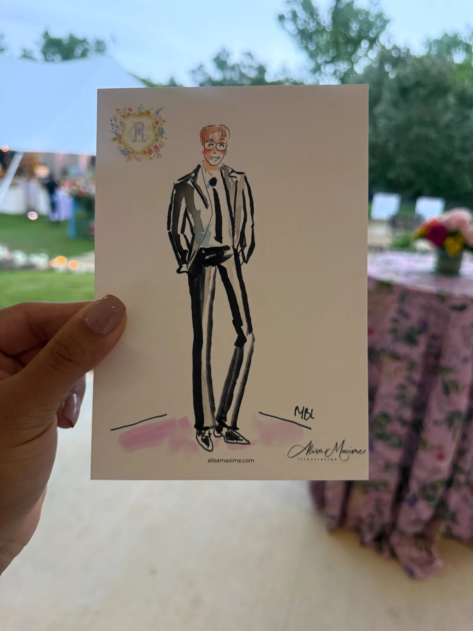 Live fashion sketch 4 from Wedding at High Hill Resort Community, Tyler, Texas