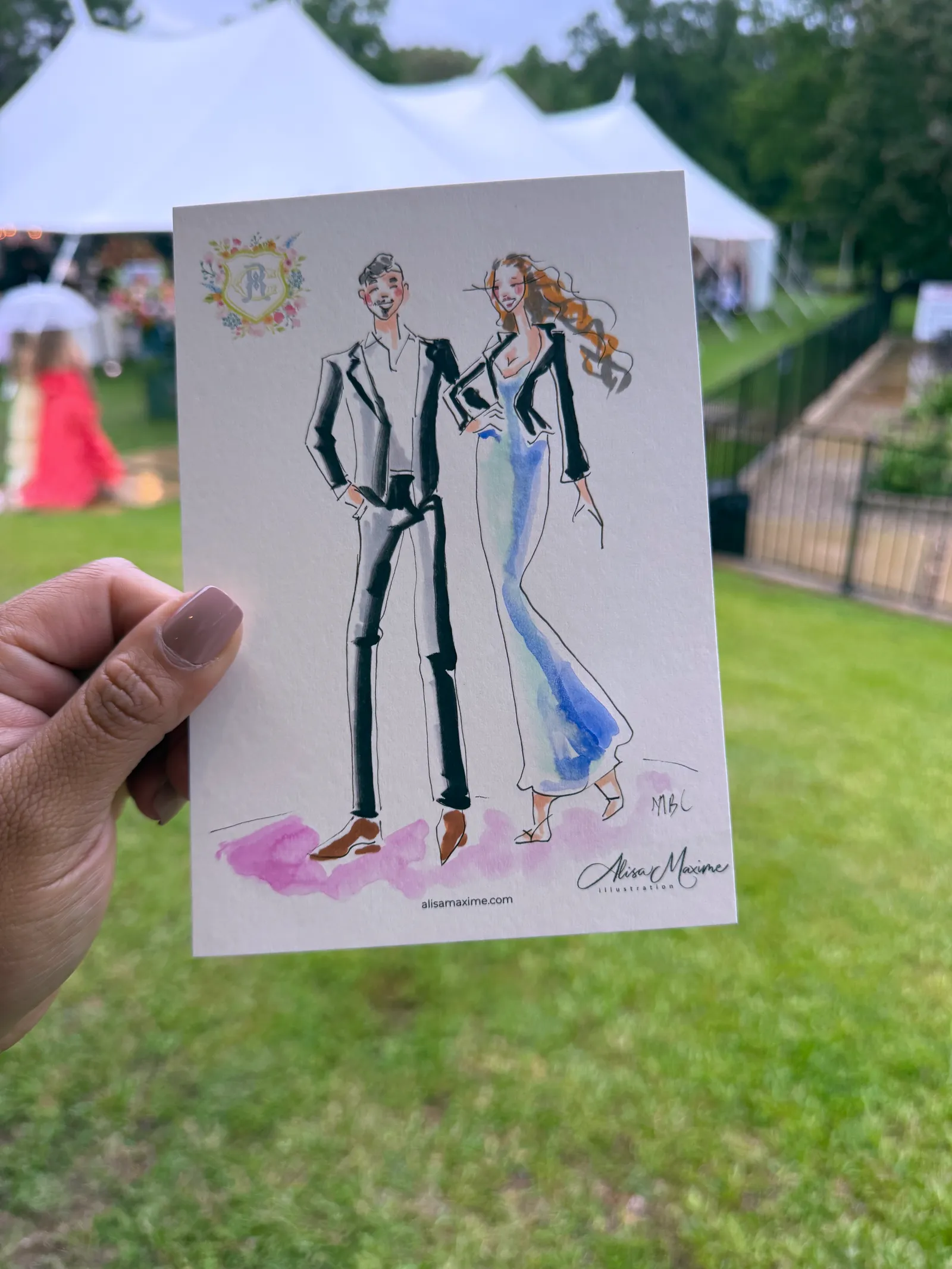 Live fashion sketch 13 from Wedding at High Hill Resort Community, Tyler, Texas