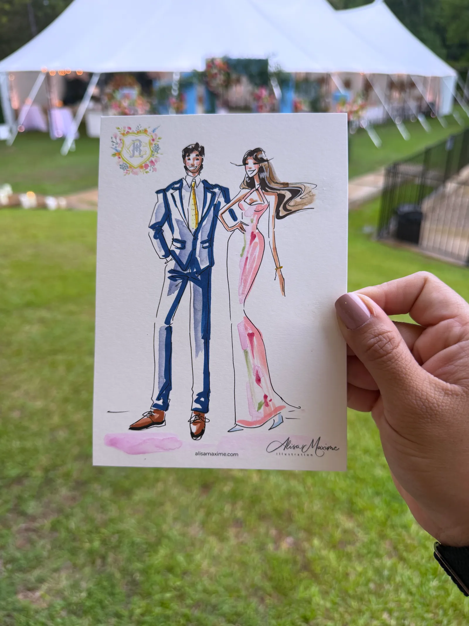 Live fashion sketch 11 from Wedding at High Hill Resort Community, Tyler, Texas
