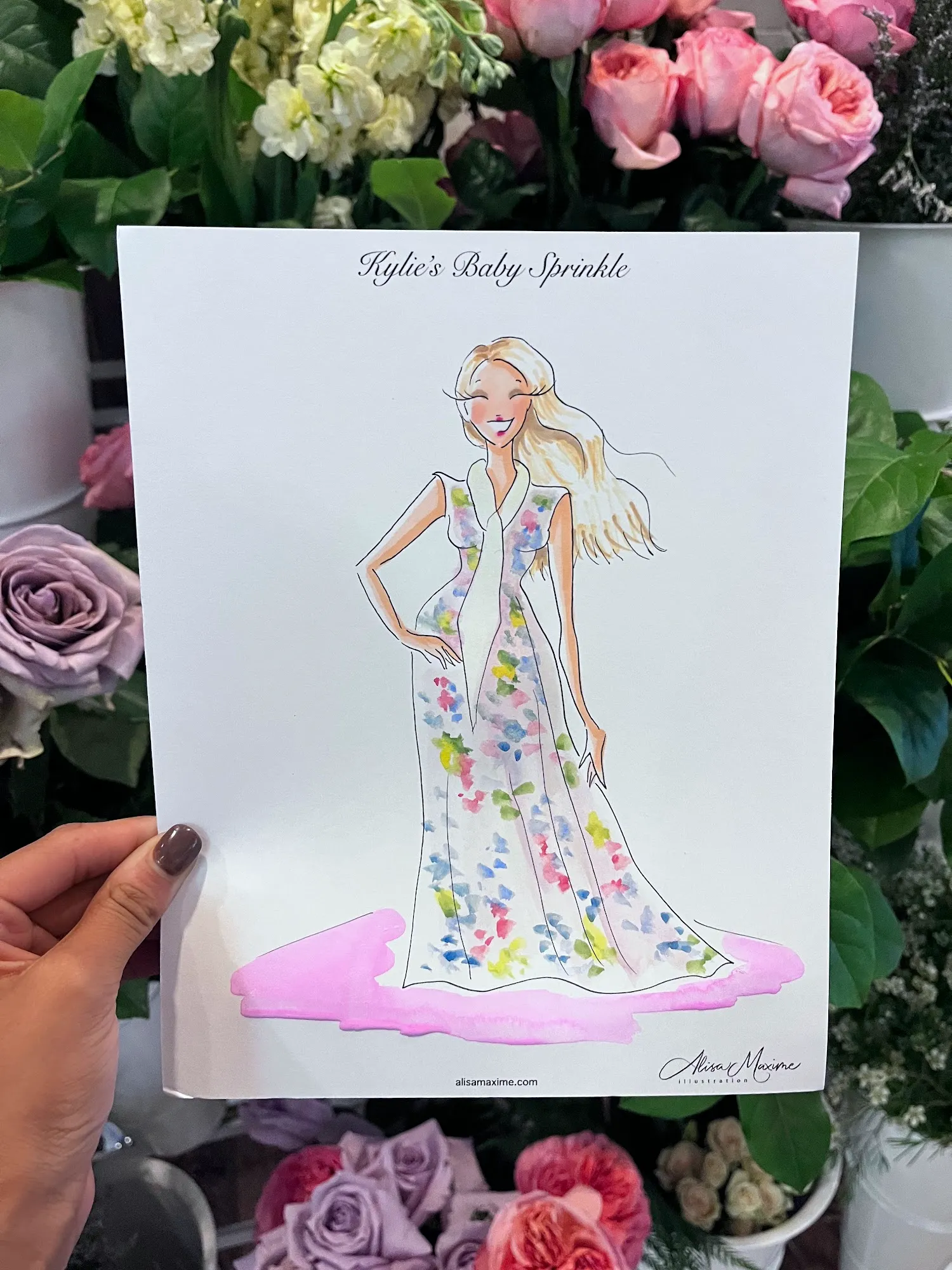 Live fashion sketch 7 from Charming Baby Shower in Biltmore Forest