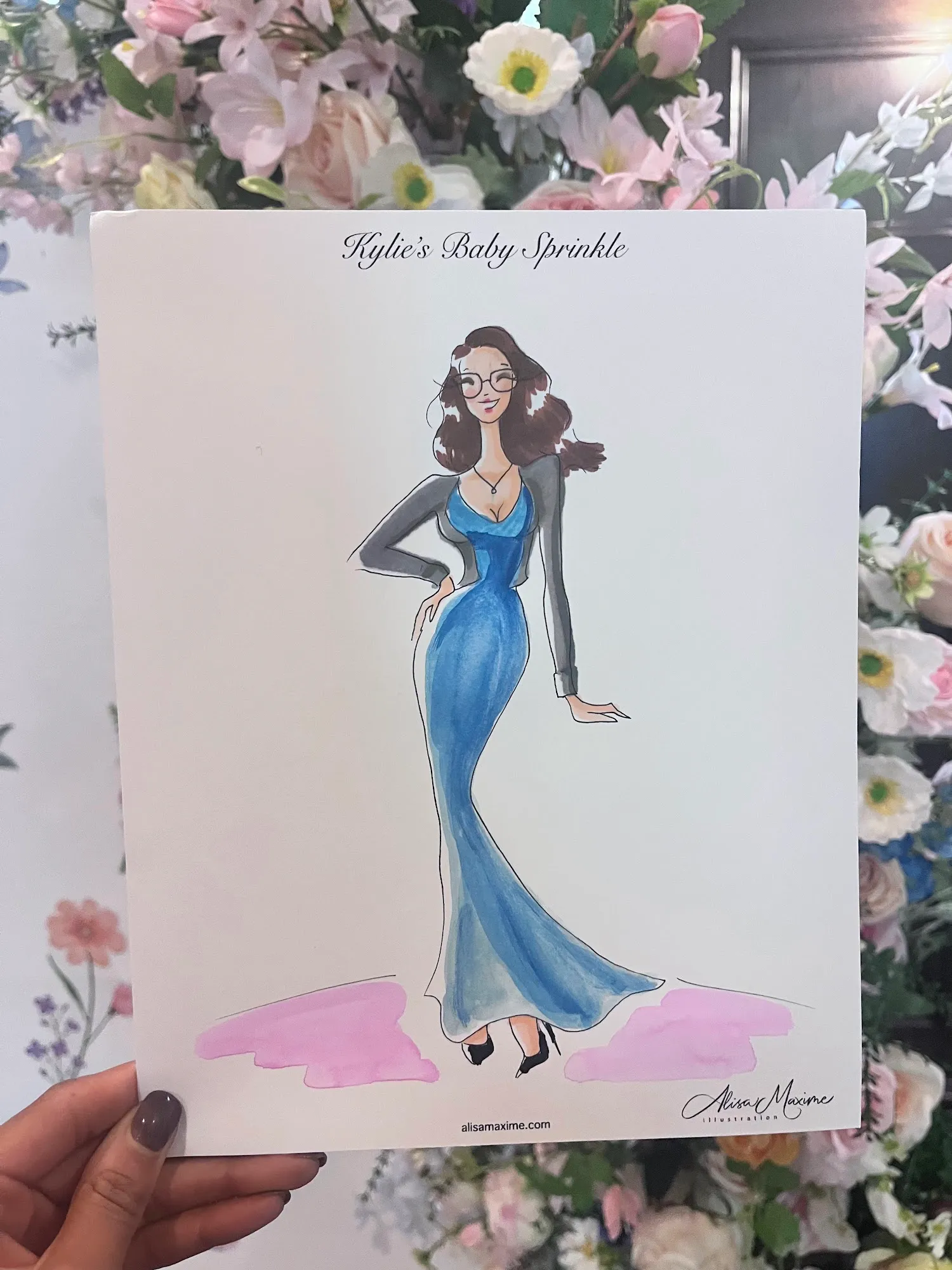 Live fashion sketch 6 from Charming Baby Shower in Biltmore Forest