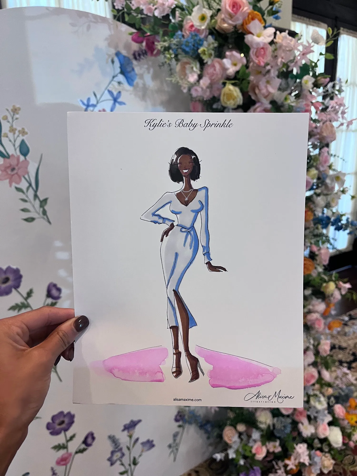 Live fashion sketch 4 from Charming Baby Shower in Biltmore Forest