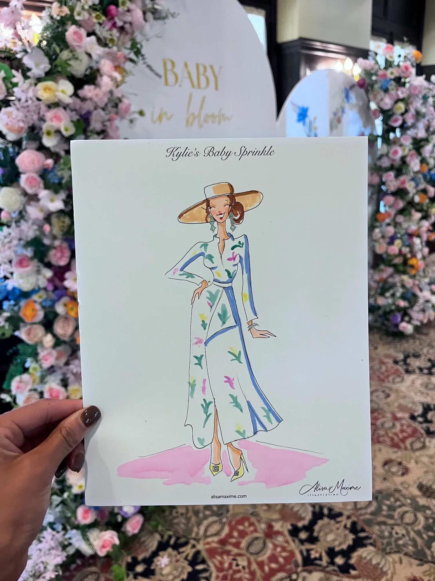 Live fashion sketch 2 from Charming Baby Shower in Biltmore Forest