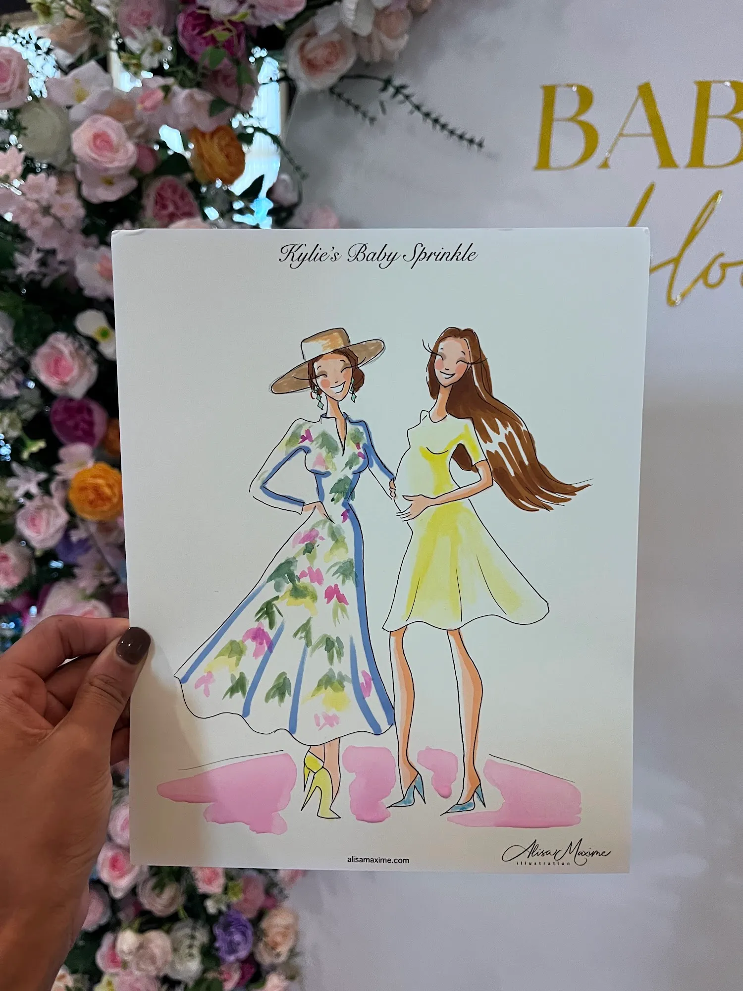 Live fashion sketch 9 from Charming Baby Shower in Biltmore Forest