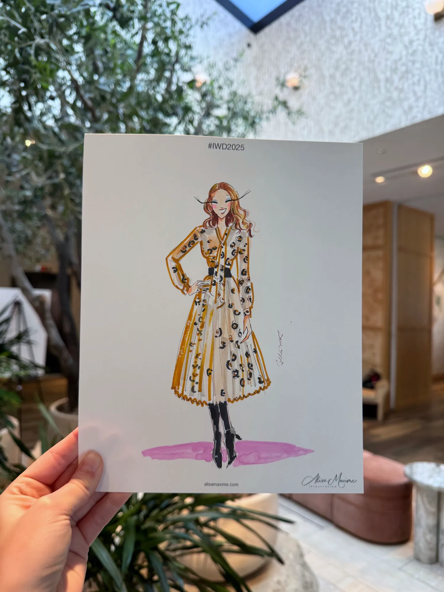 Live fashion sketch 7 from International Women's Day Celebration in Dallas