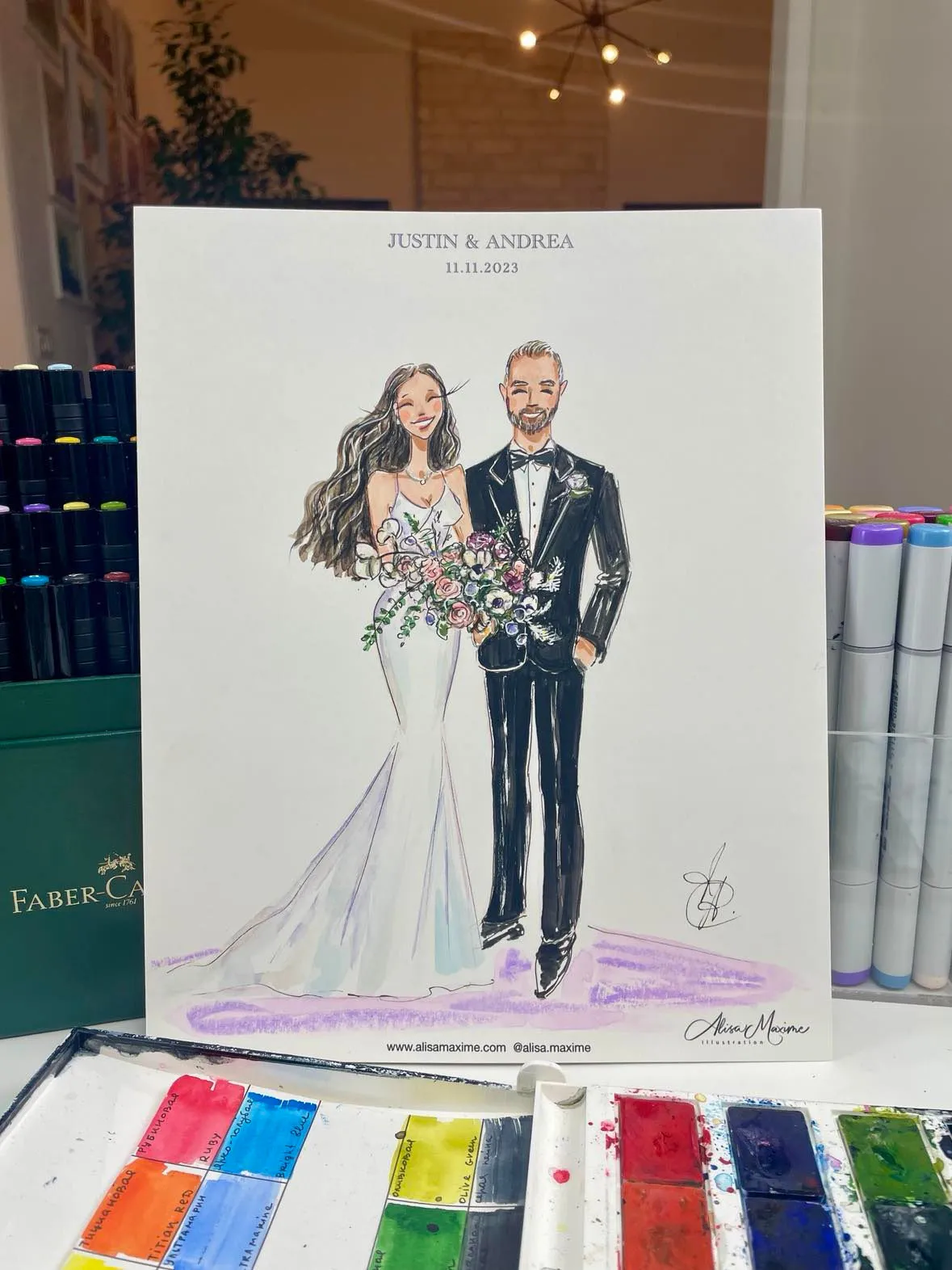 In-studio fashion sketch