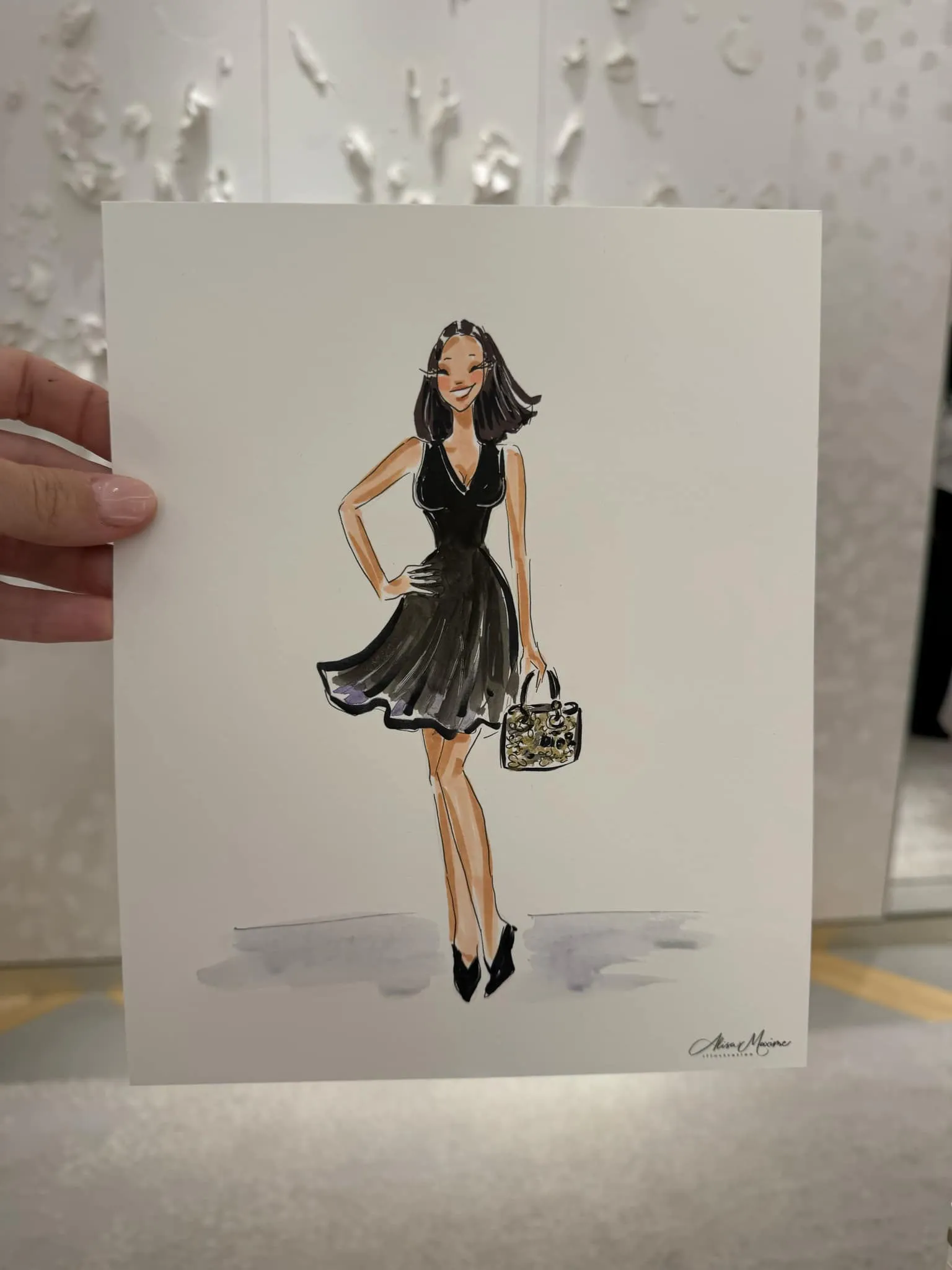 In-studio fashion sketch