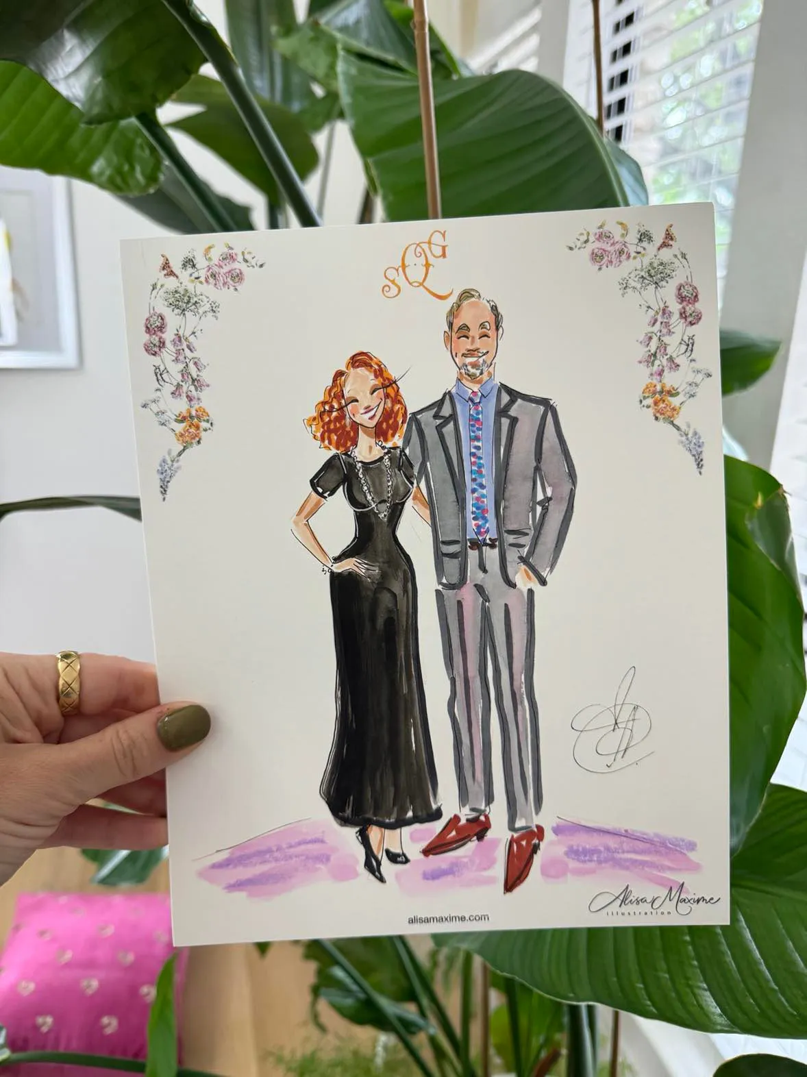 In-studio fashion sketch