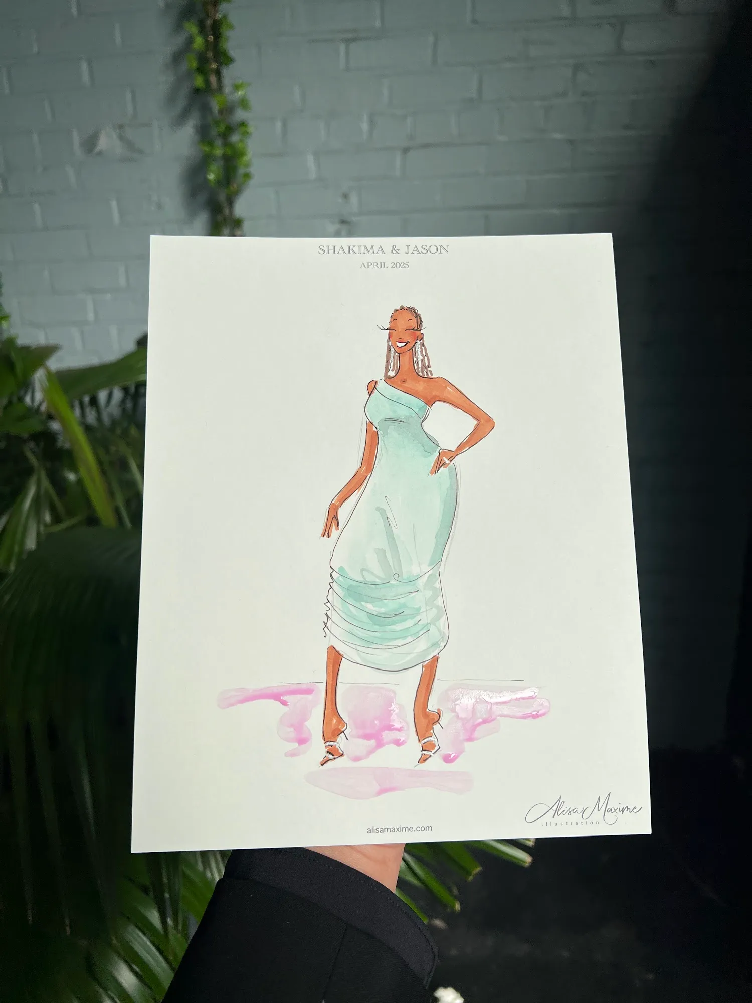 Live fashion sketch 15 from Brooklyn Wedding Celebration at 501 Union