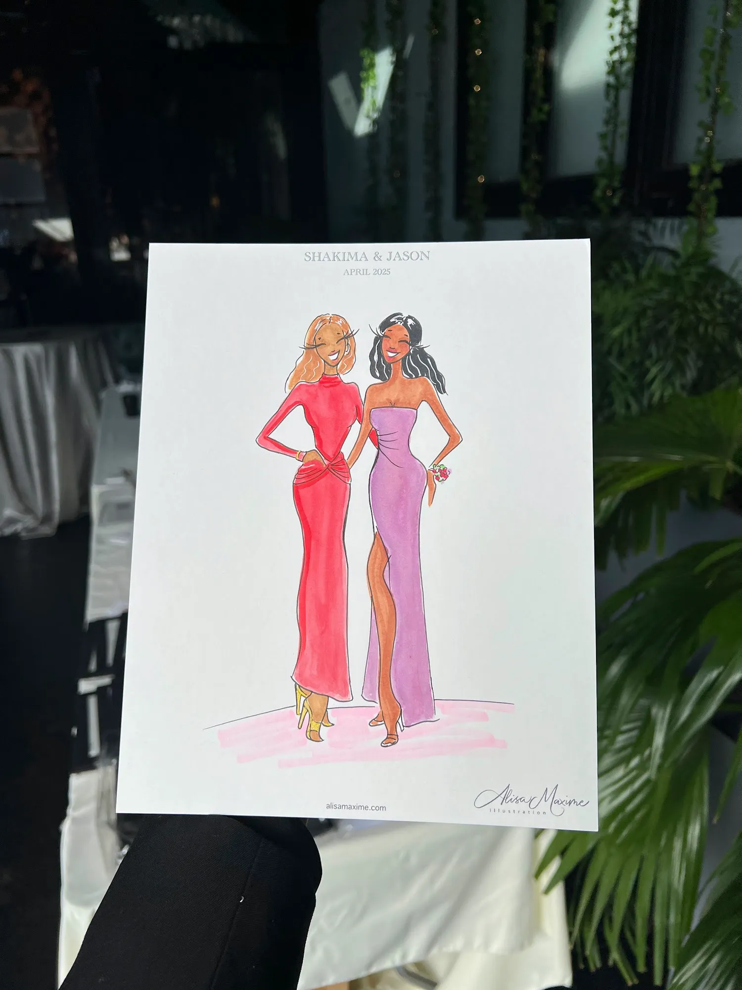 Live fashion sketch 14 from Brooklyn Wedding Celebration at 501 Union