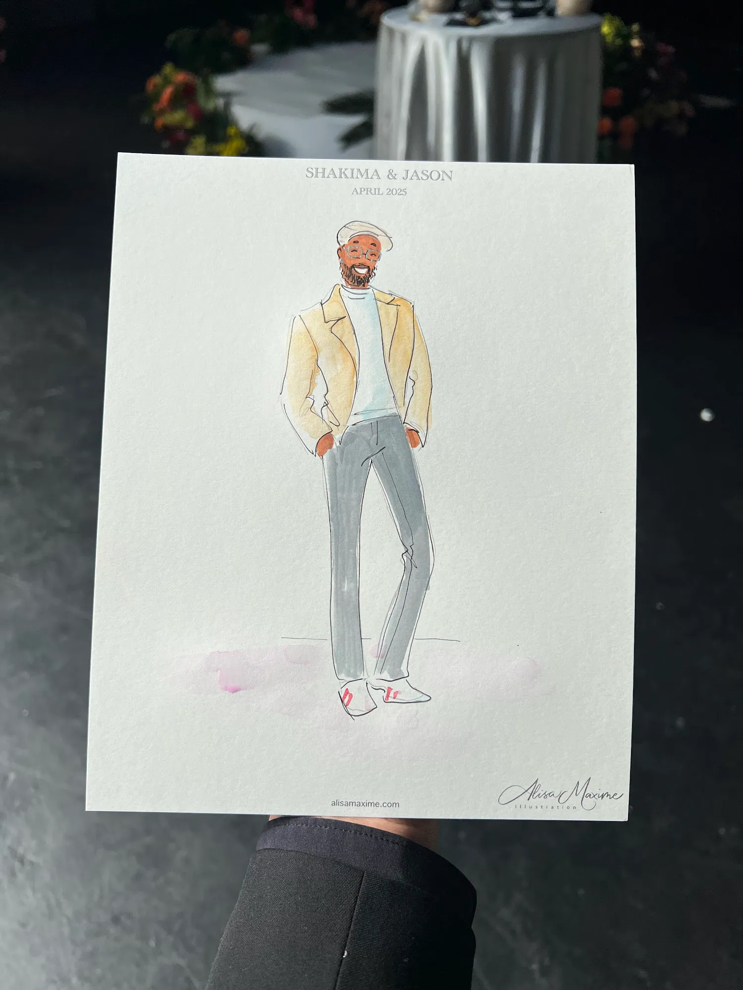 Live fashion sketch 6 from Brooklyn Wedding Celebration at 501 Union