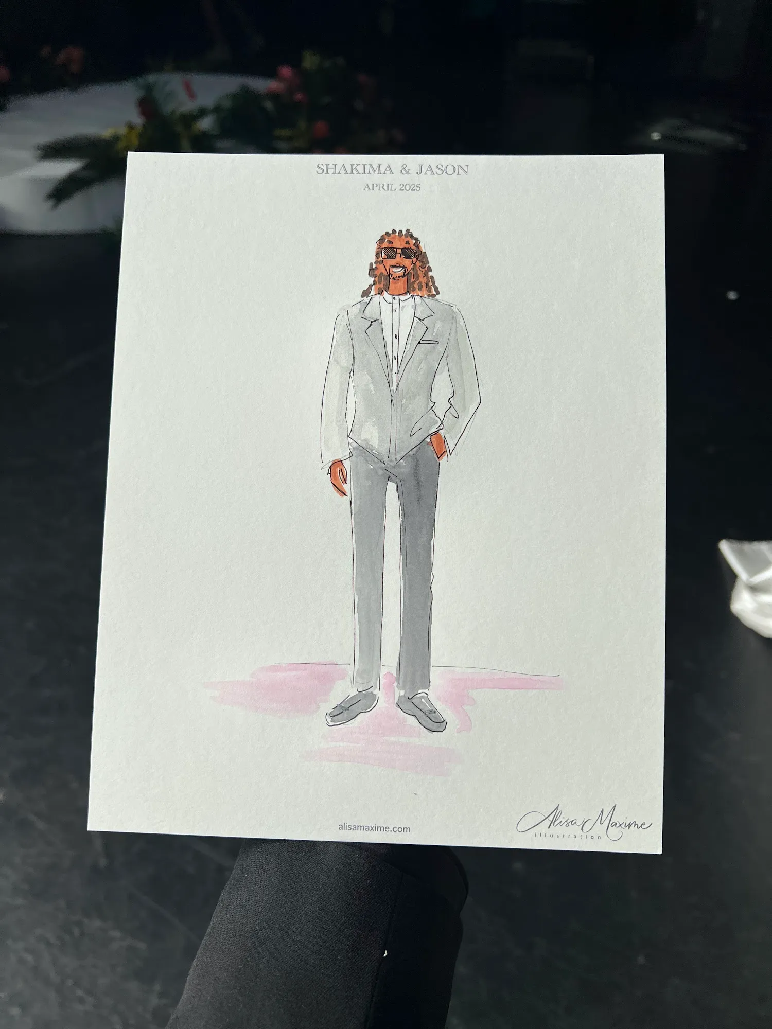 Live fashion sketch 13 from Brooklyn Wedding Celebration at 501 Union