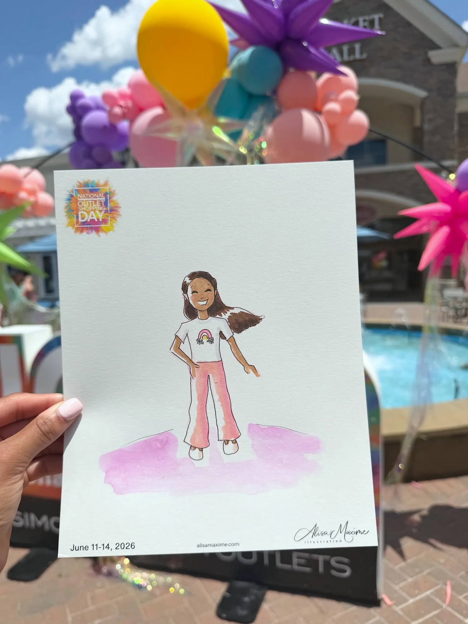 Live fashion sketch 7 from National Outlet Shopping Day Weekend at Charlotte Premium Outlets