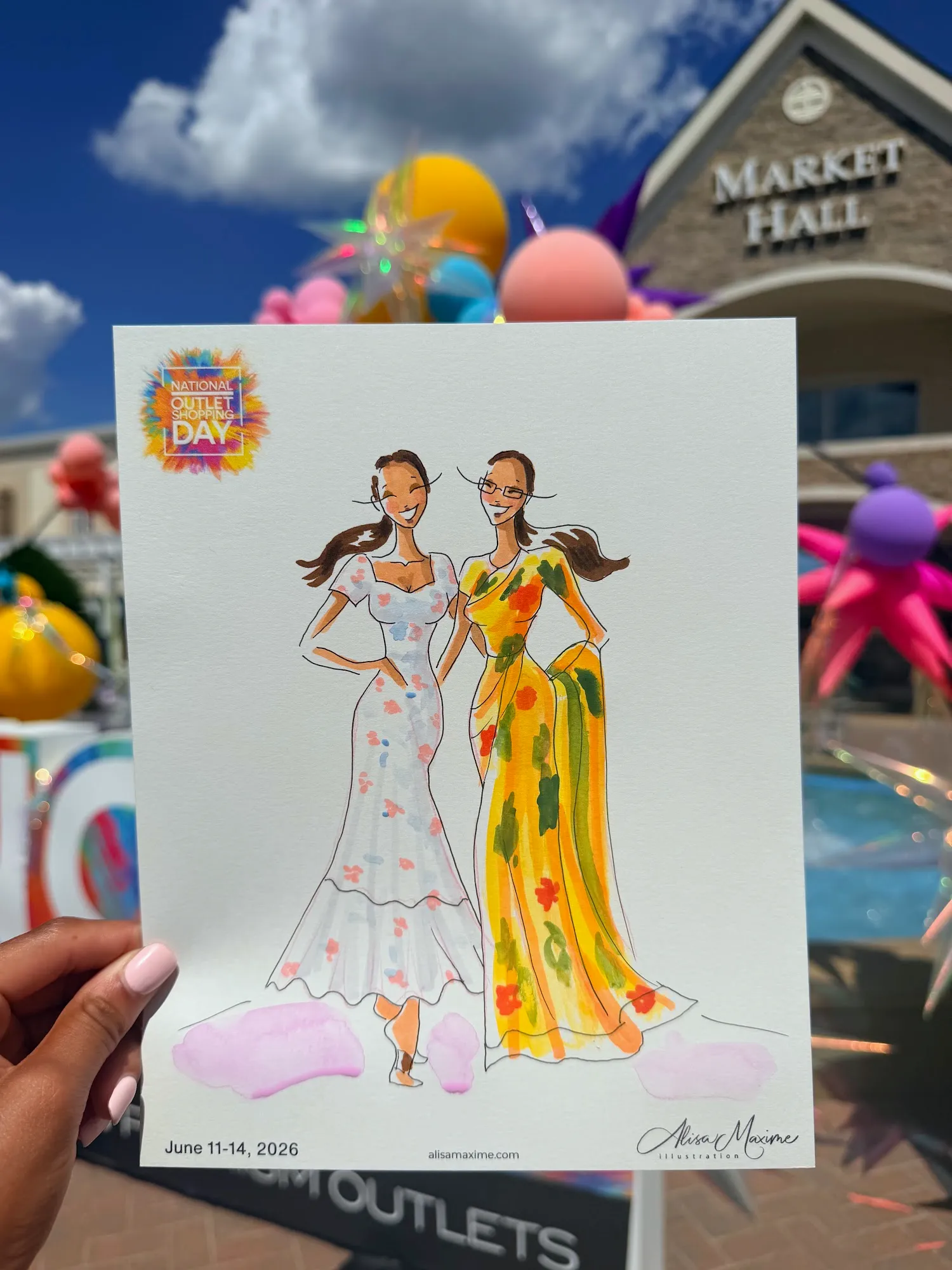 Live fashion sketch 16 from National Outlet Shopping Day Weekend at Charlotte Premium Outlets