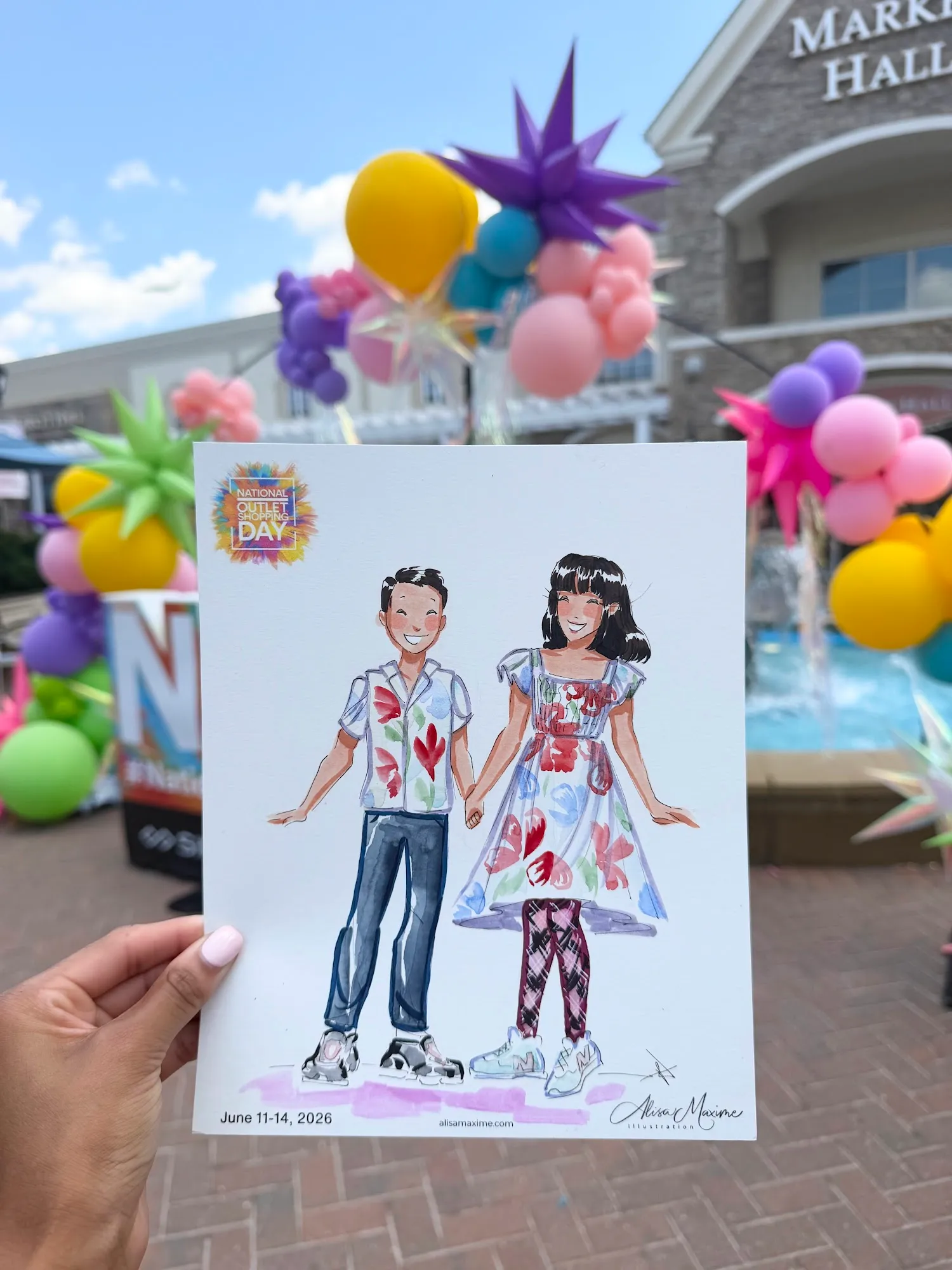 Live fashion sketch 4 from National Outlet Shopping Day Weekend at Charlotte Premium Outlets