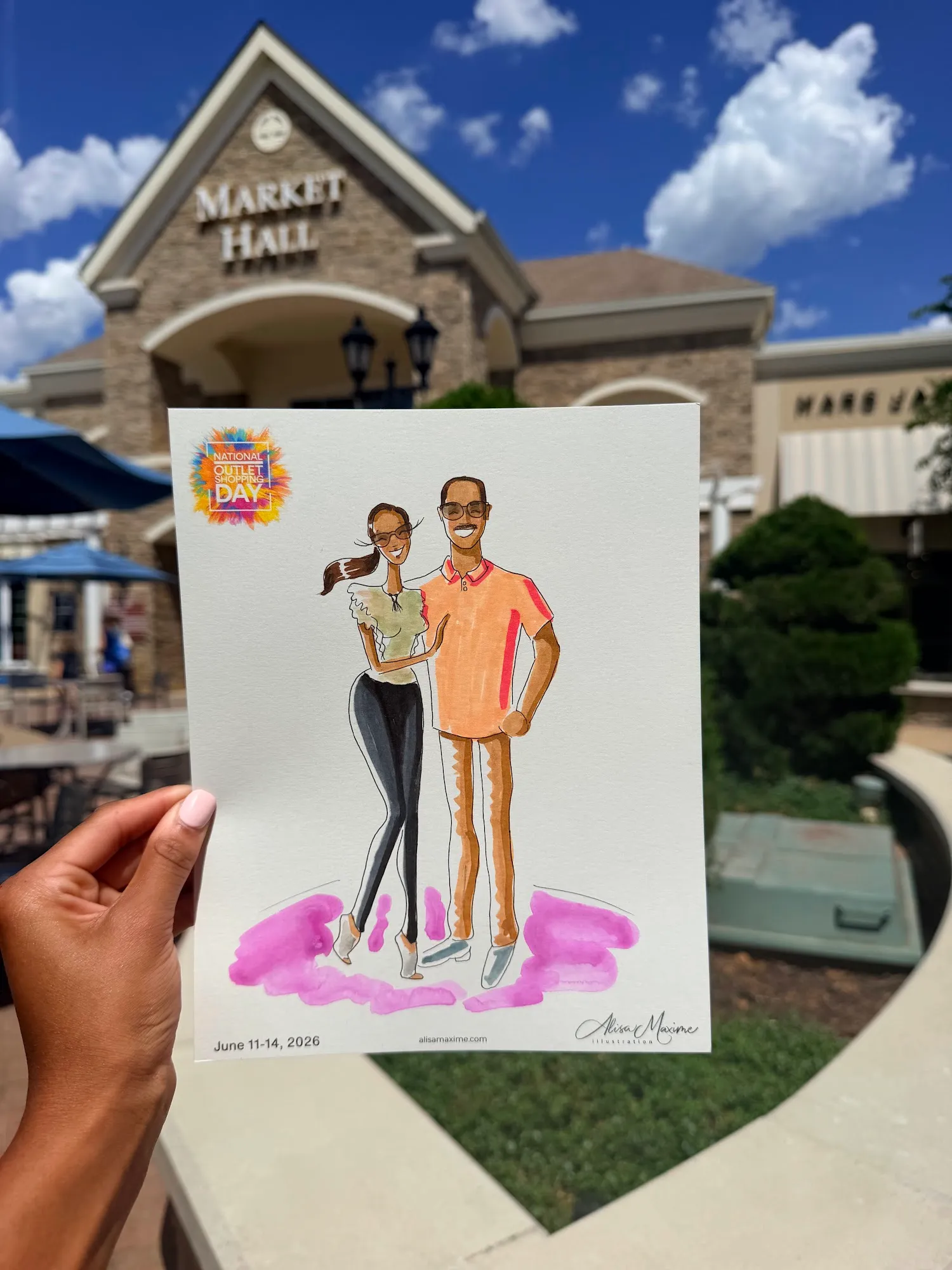 Live fashion sketch 13 from National Outlet Shopping Day Weekend at Charlotte Premium Outlets