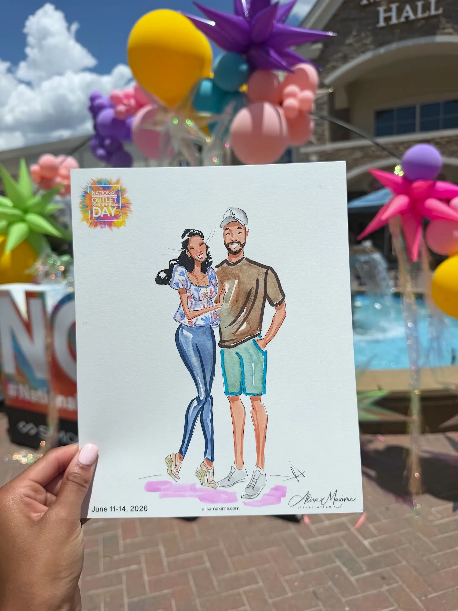 Live fashion sketch 8 from National Outlet Shopping Day Weekend at Charlotte Premium Outlets