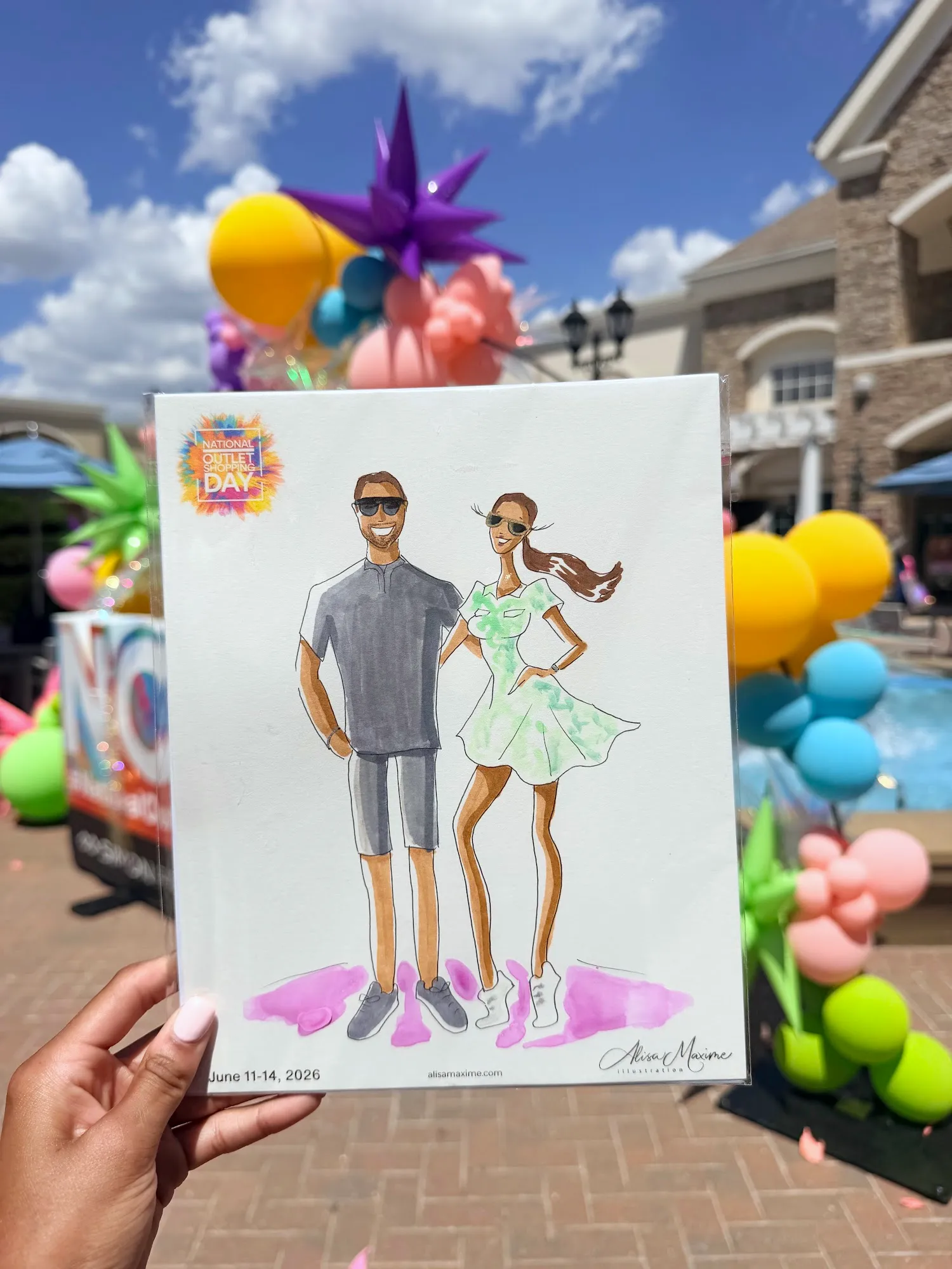 Live fashion sketch 11 from National Outlet Shopping Day Weekend at Charlotte Premium Outlets