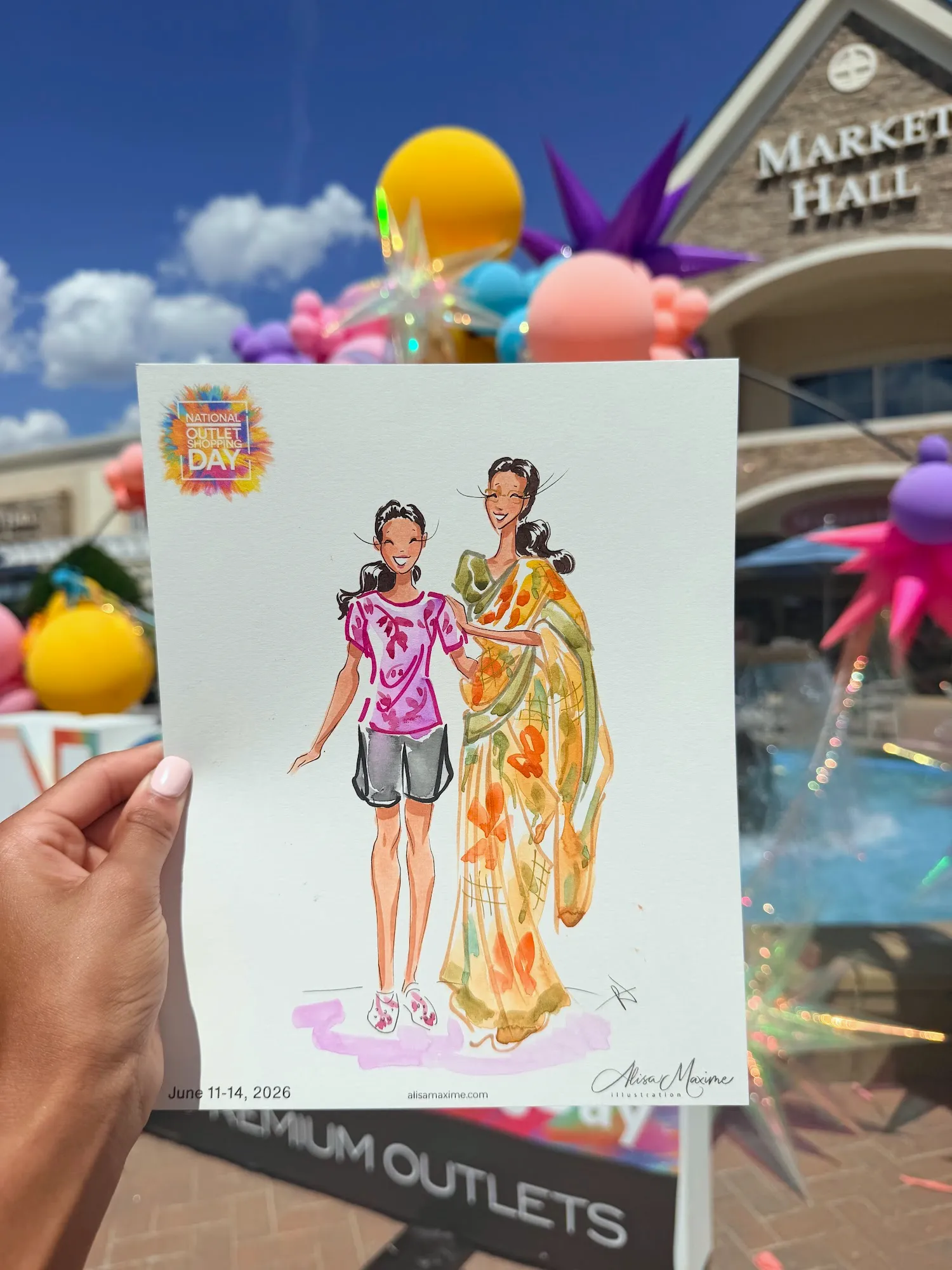 Live fashion sketch 15 from National Outlet Shopping Day Weekend at Charlotte Premium Outlets