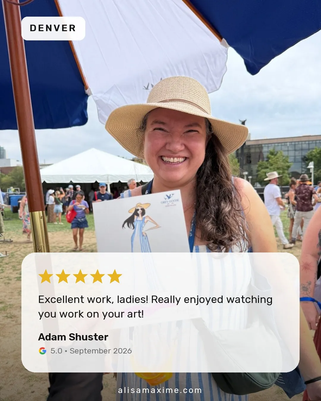 Adam Shuster's Google review, on a photo from one of our events