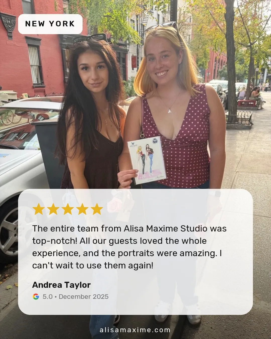 Andrea Taylor's Google review, on a photo from one of our events