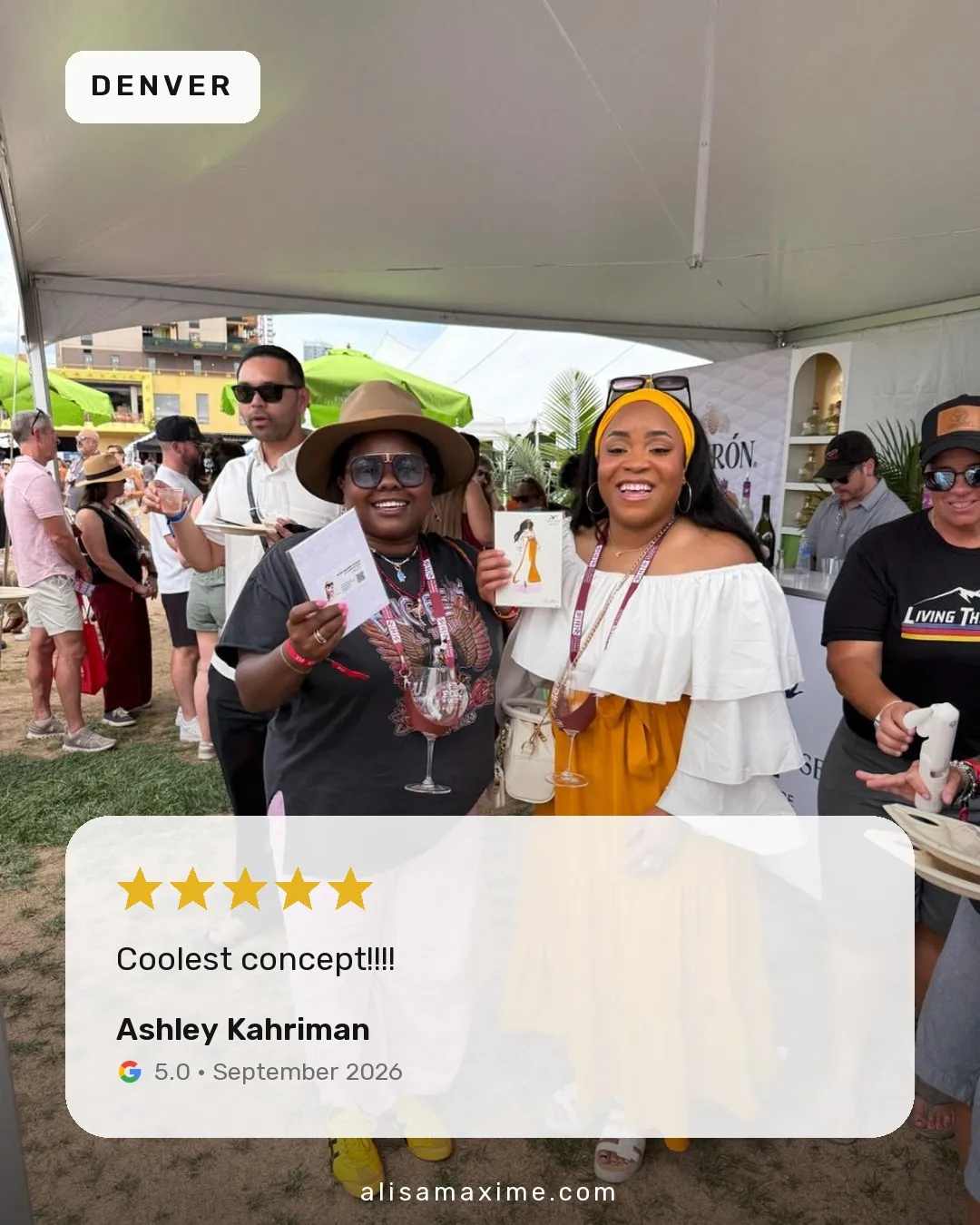 Ashley Kahriman's Google review, on a photo from one of our events