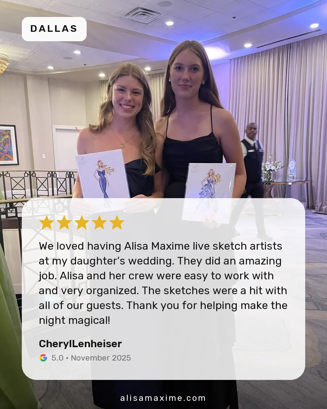 CherylLenheiser's Google review, on a photo from one of our events