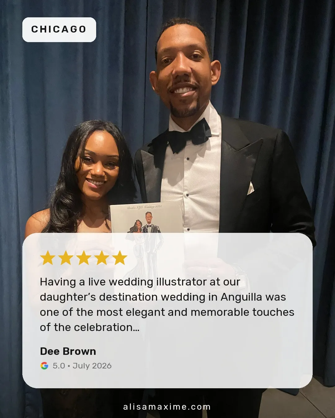Dee Brown's Google review, on a photo from one of our events