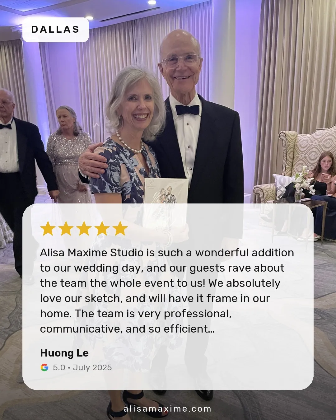 Huong Le's Google review, on a photo from one of our events