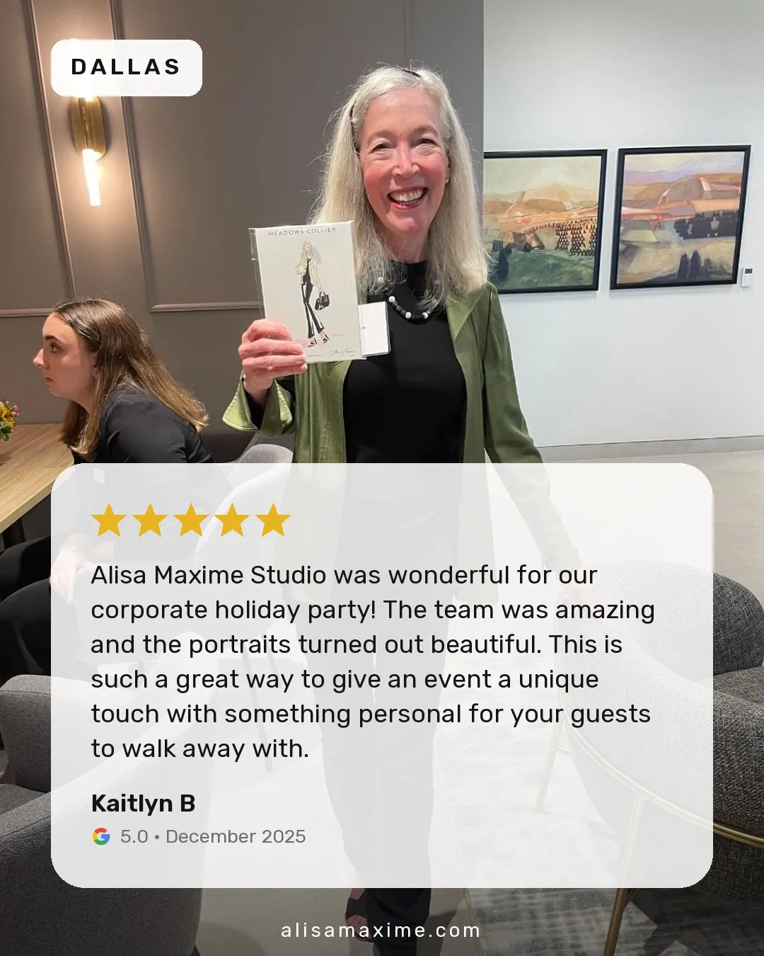 Kaitlyn B's Google review, on a photo from one of our events