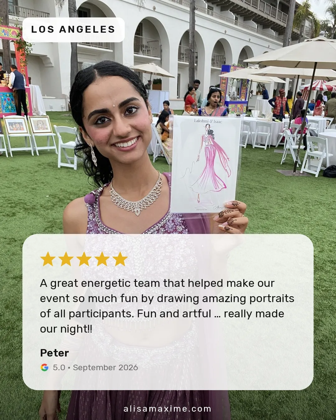 Peter's Google review, on a photo from one of our events