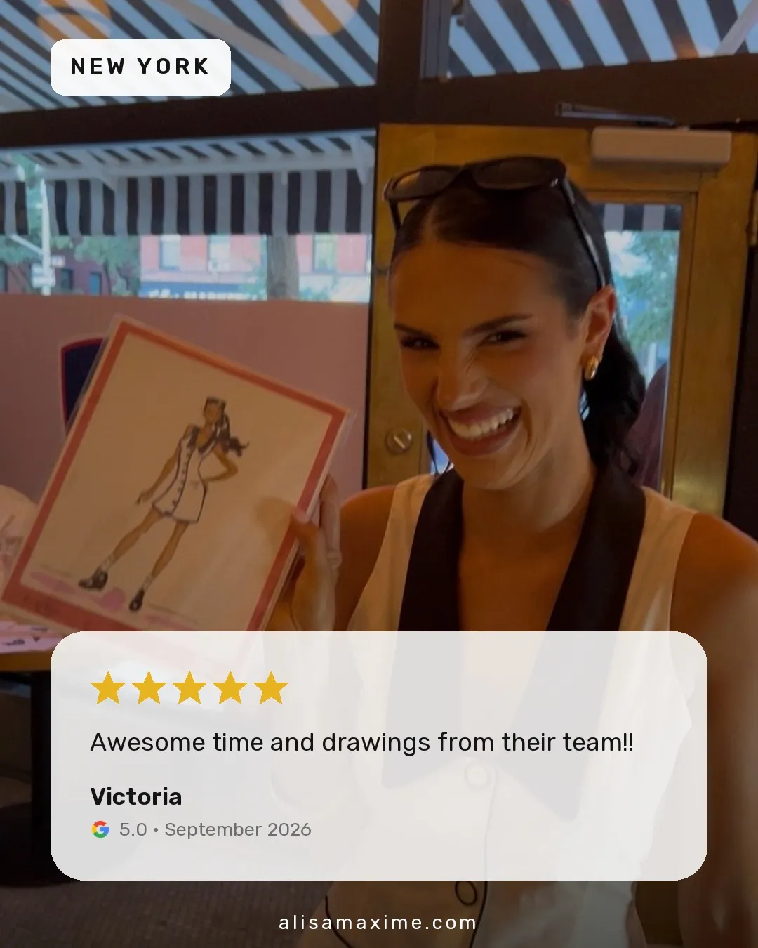 Victoria's Google review, on a photo from one of our events