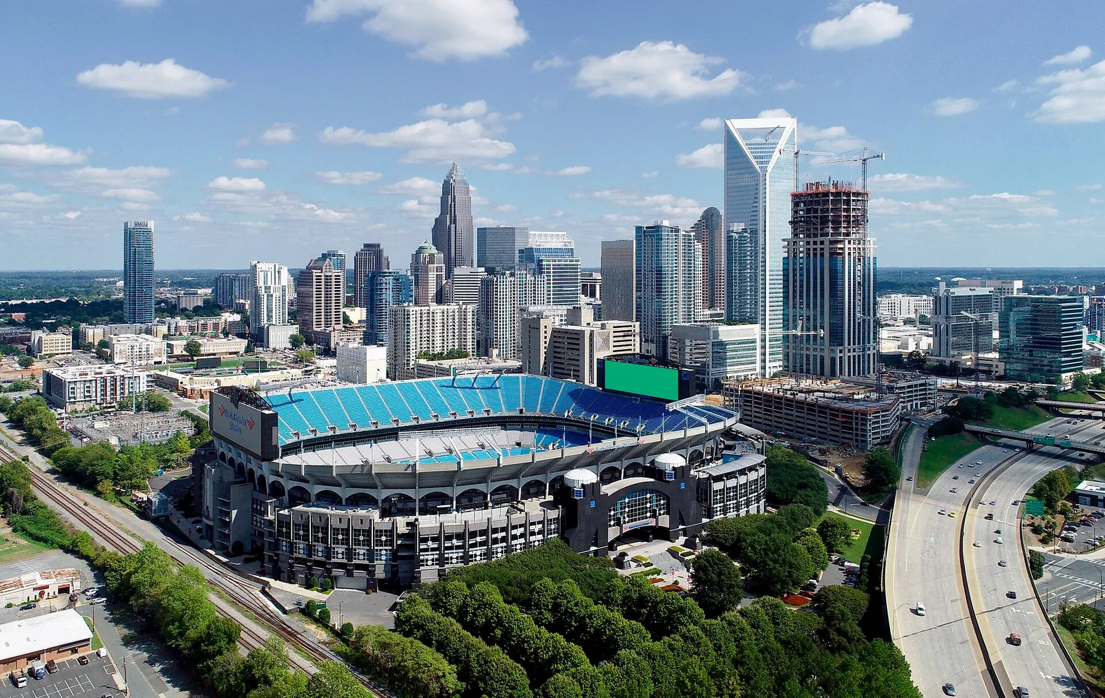 The Charlotte skyline